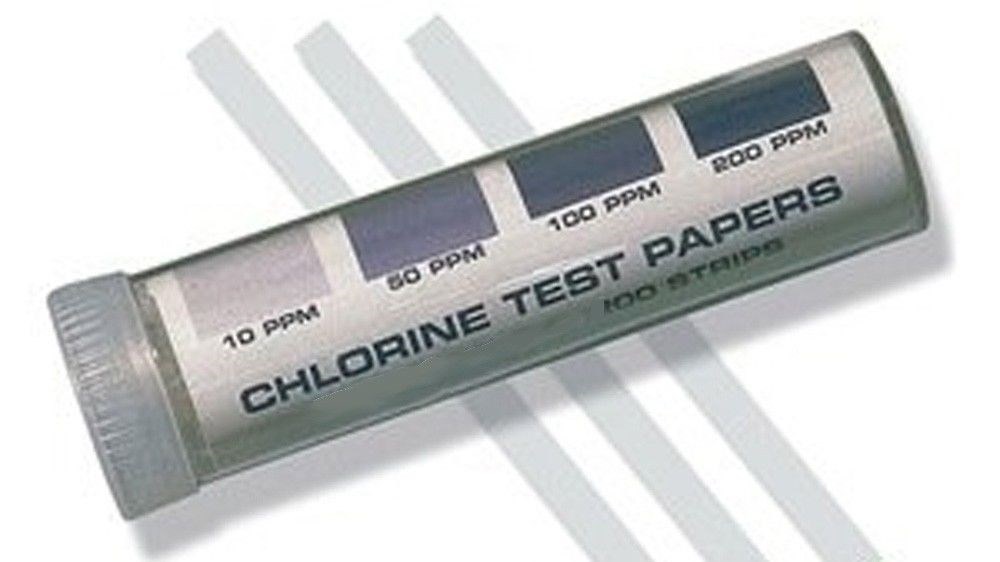 USA SELLER 100 CHLORINE SANITIZER TEST STRIPS 2″ FREE SHIPPING USA ONLY