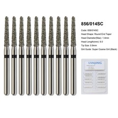 FG Dental Diamond Burs 856 850 Round End Taper Crown Prep Coarse Fine High Speed