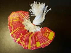 1000 Sale Price Red Yellow Tags With String Merchandise Garment Hang Coupon Sm