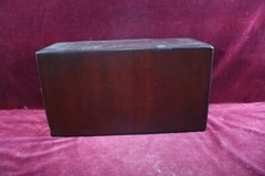 ** ANTIQUE GLOBE WOOD INDEX FILE CABINET TABLETOP RECIPE SCHOOL GENERAL STORE **