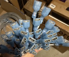 Lot of 5 OEM Harness Leads AMP Sealed JPT to 0.250in Ins FASTON 16-14AWG