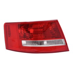 2006-2008 Audi A6 S6 Quattro Halogen Tail Lights Red Clear Lens Red Housing