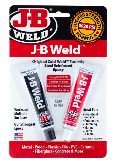 J-B Weld 8265S Original Cold-Weld Steel Reinforced Epoxy – 2 oz