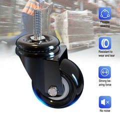 2 Inch Office Chair Casters Wheels Rubber Swivel Replacement Heavy Duty Secure