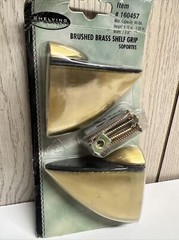 Shelving by Design Brushed Brass Shelf Grip Item 160457 Shelf Brackets New B14