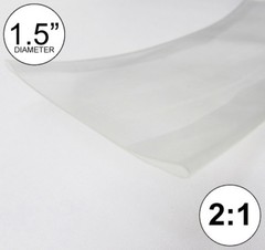 1.5″ ID Clear Heat Shrink Tube 2:1 ratio 1-1/2″ wrap (2 feet) inch/ft/to 40mm