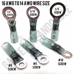 Ring Terminals Copper Wire Crimp Connectors USA Made 3M Adhesive Heat Shrink