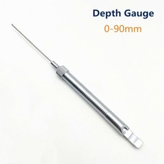 Stainless Steel Depth Gauge 0mm To 30mm /60mm/40mm/90mm Orthopedics Instruments