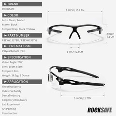 Safety Glasses Polycarbonate Impact Scratch Resistant WrapAround UVBlock Protect