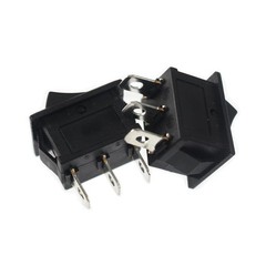 Black Rocker Switch ON-OFF-ON 6 Pin 21X15mm DPDT 6A/250VAC 10A/125VAC 2/5/10 Pc