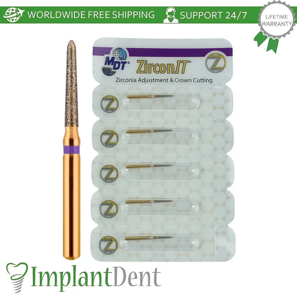 Dental MDT Gingival Curettage FG ZirconIT ADJ Diamond Burs Z298 Restoration