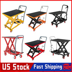 330 500 1100Lbs Hydraulic Lift Table Cart 28.5″ or 32″ Lifting Single Scissor