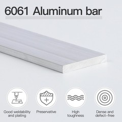 6061 Aluminum Flat Bar 1/8″ x 1″ x 12″ – 6 Pieces – General Purpose