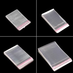 100pcs Plastic Clear Transparent OPP Self Adhesive Seal Bag Resealable Poly Bags