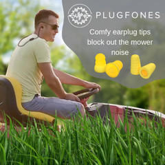 Plugfones Earplug Headphones earbuds and earplugs with music