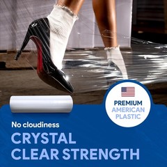 18″ x 1200ft Stretch Film – Clear Wrap with 500% Stretch Ability for Efficiency