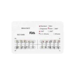 Dental Orthodontic Brackets Braces Mini Standard Roth MBT.022/.018 Hooks 3/3-4-5
