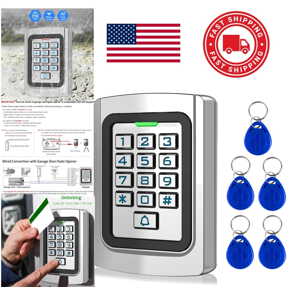 Wired Keypad with Long Lasting Zinc Alloy Housing for Reliable Access Control