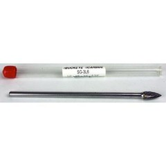 Carbide Burr (SG-3L6) Pointed Tree – Single Cut – 1/4 x 3/8 x 3/4 x 6 3/4