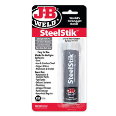 J-B Weld 8267 SteelStik Steel Reinforced Epoxy Putty Stick – 2 oz.