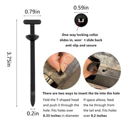 150-Pack Nylon Universal Cable Tie Buckle for Secure Automotive Fixing