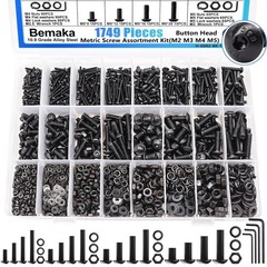 1749 PCS Metric Screw Assortment Kit M2 M3 M4 M5 Bolts, Nuts, Lock & Flat Washer
