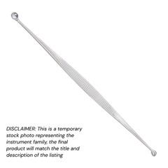 Set of 4 Martini Dermal Curettes, Dbl Ended, 6.5″, Small, (1.5×1.5/2×2 mm) Ends