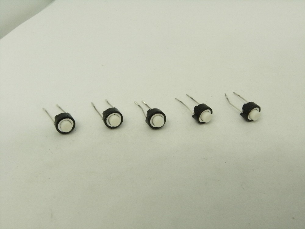 5x PCs Pack Lot 6x6x5mm Round 2 Pins Power Buttons Micro Switch Momentary DIP