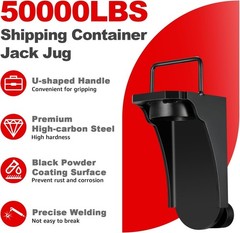 Shipping Container Jack Lug W/ U-Shaped Handle Jack Leveling Attachment Black