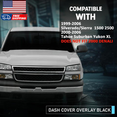 Molded Dash Cover Compatible with 2002-2006 Chevy Silverado & GMC Sierra