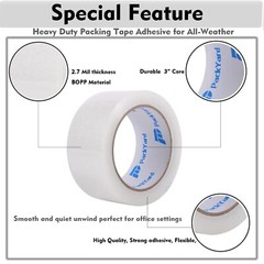 Packing Tape Refill Rolls 12 Rolls Heavy Duty 1.88″x65 yd 2.7mil 3″ Core