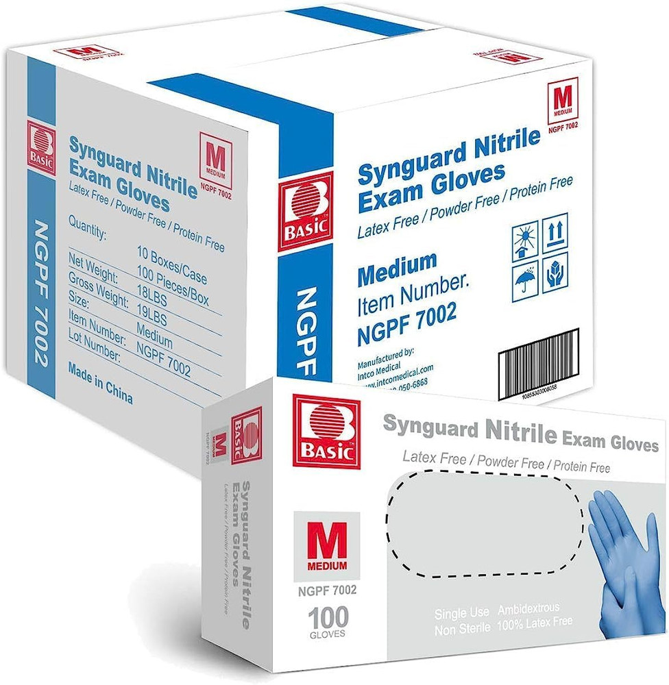 Blue Nitrile Exam Gloves – Latex-Free, Powder-Free, 1000 Pcs, Food-Safe