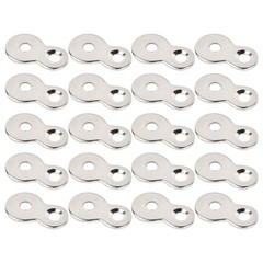 20Pcs Figure 8 33 X 15 X 19.8 X 5mm/1.30 X 0.59 X 0.78 X 0.20inch, Silver