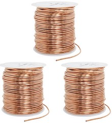 3 Pack 1 Pound 16 Gauge Bare Copper Wire, 126 Feet per Spool, Soft and Non-In…