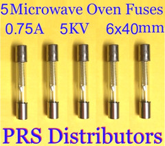MICROWAVE OVEN High Voltage FUSES 0.75A 5KV 6X40mm 5 pieces USA SELLER