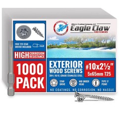 Eagle Claw Stainless Steel Wood Screws Star Drive Flat Head Various Sizes