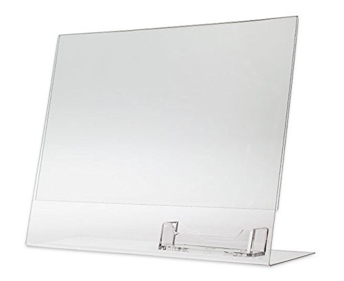 Dazzling Displays Clear Acrylic Slanted Sign Holder Picture Frame Transparent
