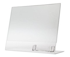 Dazzling Displays Clear Acrylic Slanted Sign Holder Picture Frame Transparent