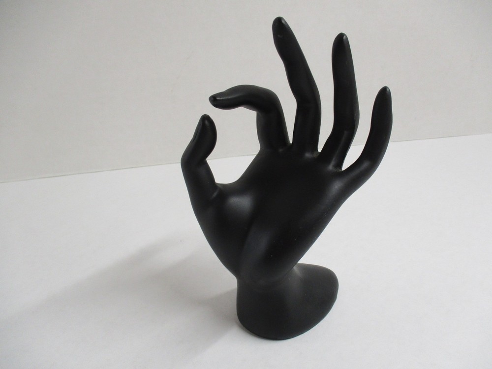 Hand Mannequin Black Display Unisex Solid Strong Still Finger Palm Ok Gesture
