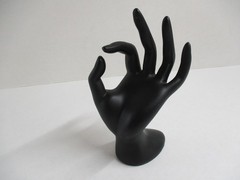 Hand Mannequin Black Display Unisex Solid Strong Still Finger Palm Ok Gesture