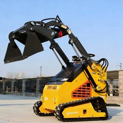 Mini Skid Steer 24HP 3-Stage Hydraulic Pump 4-in-1 Bucket Loader 2026 Free Ship