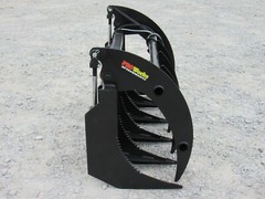 72″ Brush Root Rake Clam Grapple Attachment Fits Skid Steer Tractor Quick Attach
