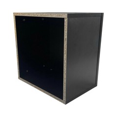 Black 18” x 18” x 12” Cube Pedestal Display Knockdown Base Retail Fixture