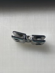 4 Pc Hinge Glass Connector Chrome 3/16” Tempered Glass Shelf