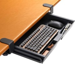 HUANUO CLAMP ON UNDERDESK KEYBOARD TRAY DRAWER ORGANIZER FOR PENS & SUPPLIES