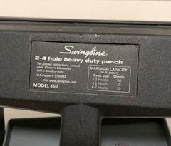 Swingline 2-4 Holes 40 Pages Heavy Duty Punch Model 450