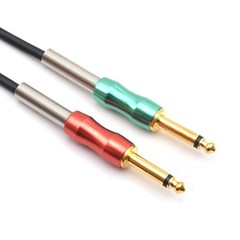 1/8 Inch Stereo To Dual 1/4 Inch Mono Y-Splitter Cable 3.5mm To 6.35mm 10Ft