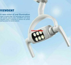 Dental Oral Light Operate Medical Lamp 6 LED Lens Ceiling Mount with Support Arm
