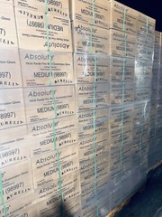 Aurelia Examination Gloves 2000-10 Boxes X 200 Gloves .Black Color Size M
