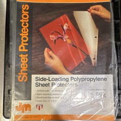 Joshua Meier Side-Loading Polypropylene Sheet Protectors 25 Pack Clear/Black